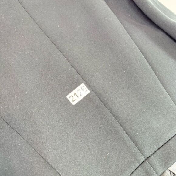 tibi Jacket Blazer Womens 4 Virgin Wool Blend Black Textured Full Zip Pocets - Picture 8 of 9